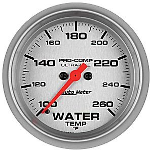 2-5/8" датчик температура воды, 100- 260`F, FSE AUTO METER #4455 Water TemperatureFull Sweep Electrical