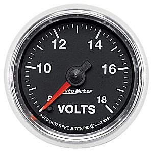 2-1/16" Вольтметр, 8-18V FSE, GS AUTO METER #3891 Voltmeter