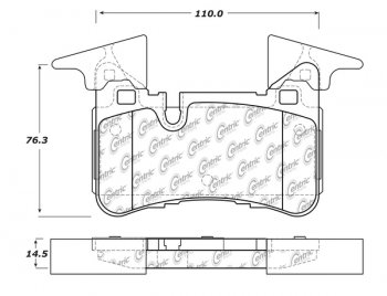 104.14500 Тормозные колодки Posi-Quiet Metallic MERCEDES-BENZ зад. 