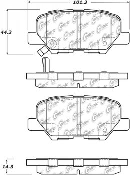 105.16791 Тормозные колодки Posi-Quiet Ceramic MAZDA зад. 