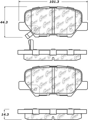 105.16791 Тормозные колодки Posi-Quiet Ceramic MAZDA зад. 