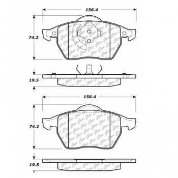 104.06870 Тормозные колодки Posi-Quiet Metallic AUDI, VOLKSWAGEN 