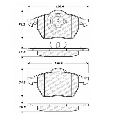 104.06870 Тормозные колодки Posi-Quiet Metallic AUDI, VOLKSWAGEN 