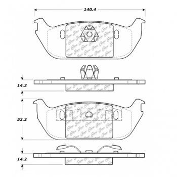 105.09520 Тормозные колодки Posi-Quiet Ceramic LINCOLN ; LINCOLN/AVIATOR