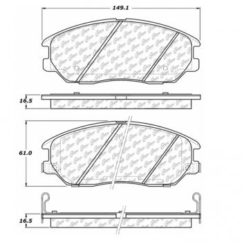106.10130 Тормозные колодки PosiQuiet Extended Wear HYUNDAI, KIA ; HYUNDAI/XG300; HYUNDAI/XG350; KIA/AMANTI
