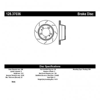 128.37036 Тормозные диски Premium PORSCHE зад 