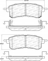 308.15100  StopTech Street Тормозные колодки Infiniti, Nissan