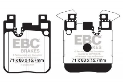 DPX2133 EBC Brakes Ultimax2 Тормозные колодки зад BMW 2 Series  Coupe, 2  Convertible, 2 xDrive  Convertible, 3  GT, 3 xDrive GT выпуска 2012 — 2019 года