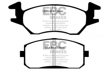 DP638 EBC Brakes Ultimax2 Тормозные колодки перед  TOYOTA Starlet выпуска 1984-1990 года