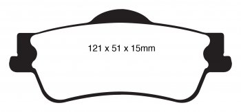 DP31834C EBC Brakes Redstuff Тормозные колодки зад. BITTER Vero; CHEVROLET Caprice, Lumina; HOLDEN Commodore (VE), Commodore (VF), E Ширина 131мм, Высота 51мм, Толщина 16мм