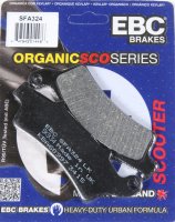 SFA324 EBC BRAKES Organic тормозные колодки  APRILIA Atlantic, Scarabeo; KYMCO People; MALAGUTI Madison; PEUGEOT LooXoR; PIAGGIO Beverly; SCARABEO 125, 200, 300