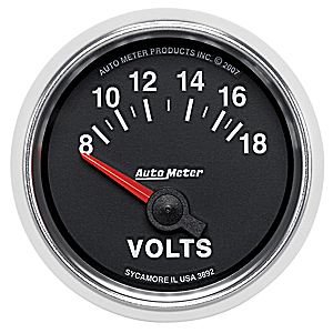 2-1/16" Вольтметр, 8-18V SSE, GS AUTO METER #3892 Voltmeter