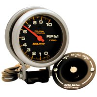 3-3/4" тахометр, 10,000 RPM, W/MEM, WTR RES, STD/ELEC AUTO METER #6601