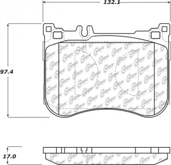 105.16880 Тормозные колодки Posi-Quiet Ceramic MERCEDES-BENZ перед 