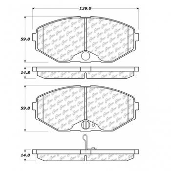 105.05870 Тормозные колодки Posi-Quiet Ceramic INFINITI 