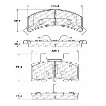 106.03680 Тормозные колодки PosiQuiet Extended Wear 