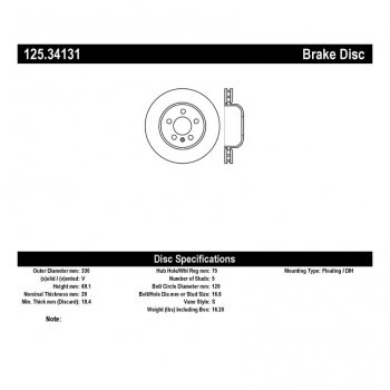 125.34131 Тормозные диски Premium BMW зад, перед 