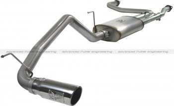 49-46102-P Afe Power Выхлопная система Cat-Back Nissan Titan 04-14 V8-5.6L (насадка хром) 