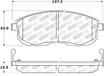 308.08151  StopTech Street Тормозные колодки Nissan Передние