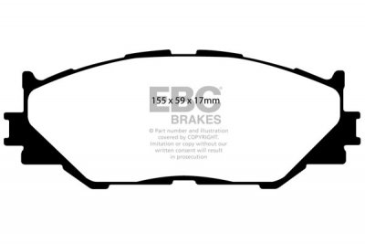 DP1772 EBC Brakes Ultimax2 тормозные колодки LEXUS IS200D, IS220D, IS250, IS300h выпуска 2005-2023 года