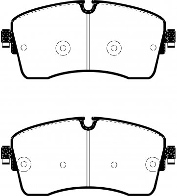 DPX2385 EBC Brakes Ultimax2 тормозные колодки JAGUAR E-Pace; LAND ROVER Discovery, Range Rover, Evoque выпуска 2017-2023 года