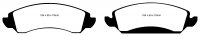 DP41830R EBC Brakes Yellowstuff Тормозные колодки перед CADILLAC Escalade, Escalade ESV; CHEVROLET Avalanche, Tahoe, Tahoe; GMC Yukon/Yukon Denali