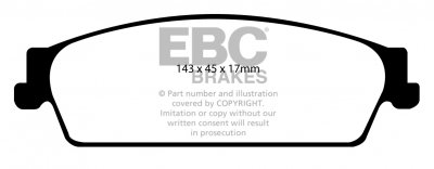 DP41780R EBC Brakes Yellowstuff Тормозные колодки зад CITROEN Berlingo; DAEWOO Korando; SSANGYONG Korando; TOYOTA Aygo выпуск 1997-2015 года