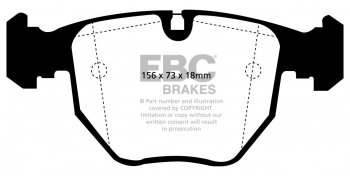 DP9036 EBC Brakes Orangestuff Тормозные колодки зад LOTUS Evora; VAUXHALL VXR8 выпуск 2000-2016 года