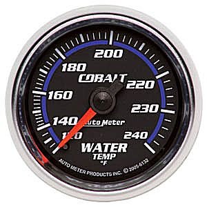 2-1/16" датчик температура воды, 120- 240`F, MECH, COBALT AUTO METER #6132 Water Temperature