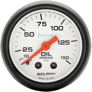 2" Давление масла, 0-150 PSI, MECH, PHANTOM AUTO METER #5723 Oil Pressure