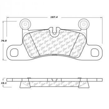 104.14530 Тормозные колодки Posi-Quiet Metallic PORSCHE зад. 