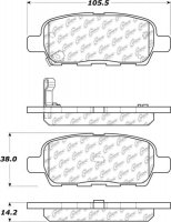 105.09052 Тормозные колодки Posi-Quiet Ceramic INFINITI, NISSAN зад.
