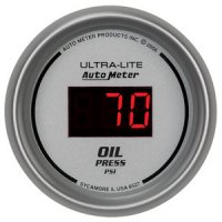 2-1/16" Давление масла, 0-100 PSI, DIGITAL SILVER AUTO METER #6527