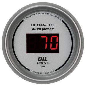 2-1/16" Давление масла, 0-100 PSI, DIGITAL SILVER AUTO METER #6527 Oil Pressure