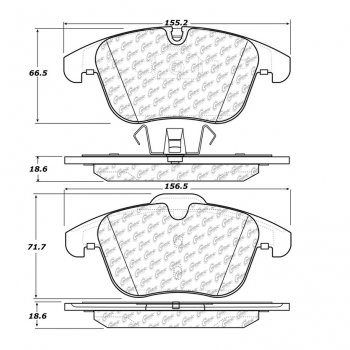 104.12410 Тормозные колодки Posi-Quiet Metallic JAGUAR, LAND ROVER, VOLVO перед 