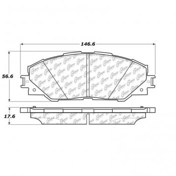 105.12110 Тормозные колодки Posi-Quiet Ceramic PONTIAC, TOYOTA, VOLKSWAGEN перед 