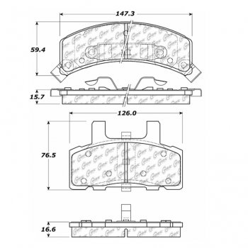 106.03690 Тормозные колодки PosiQuiet Extended Wear CADILLAC ; CADILLAC/COMMERCIALCHASSISFWD; CADILLAC/DEVILLE; CADILLAC/DEVILLECONCOURS; CADILLAC/ESCALADE; CADILLAC/FLEETWOODFWD