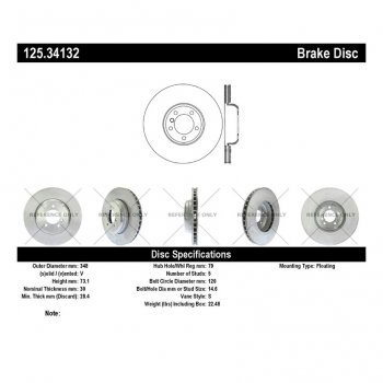 125.34132 Тормозные диски Premium BMW зад, перед 