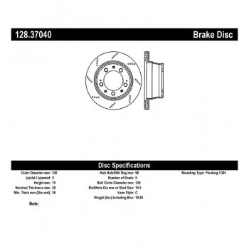 128.37040 Тормозные диски Premium PORSCHE зад левый 