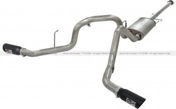 49-43056-B Afe Power Выхлопная система Cat-Back Ford F-150 11-14 V6-3.5L (tt) (насадки черные-двойныеs) 