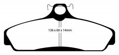 DP31152C EBC Brakes Redstuff Тормозные колодки CHEVROLET Corvette выпуска 1984-1987 года