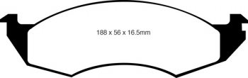 DP61269 EBC Brakes Greenstuff Тормозные колодки MERCURY, NISSAN Villager, Quest MERCURY Villager 3.0 93 thru 98; MERCURY Villager 3.3 99 thru 2003; NISSAN Quest 3.0 93 thru 98; NISSAN Quest 3.3 99 thru 2003