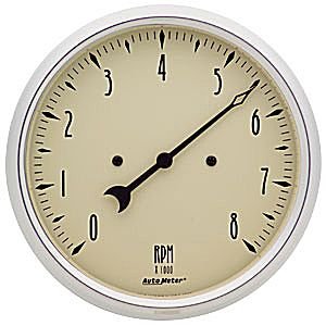 5" тахометр, 8,000 RPM, IN- DASH, ANTIQUE BEIGE AUTO METER #1899 Tachometer
