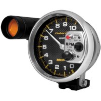 5" тахометр, 10,000 RPM, SHIFT-LITE, CARBON FIBER AUTO METER #4899