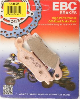 FA450R EBC BRAKES Organic тормозные колодки  YAMAHA YZ 2007-2012 года выпуска