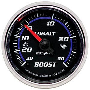 2-1/16" BOOST-VAC (давление наддува и разряжения), 30 IN HG/30 PSI, MECH, COBALT AUTO METER #6103 Vacuum / Boost
