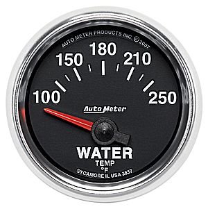 2-1/16" датчик температура воды, 100- 250`F, SSE, GS AUTO METER #3837 Water Temperature