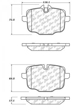 104.14690 Тормозные колодки Posi-Quiet Metallic BMW зад. 