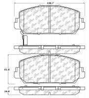 105.16970 Тормозные колодки Posi-Quiet Ceramic ACURA, HONDA перед