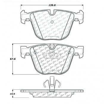 104.09191 Тормозные колодки Posi-Quiet Metallic BMW зад. 